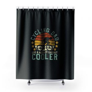 Cycling Dad Funny Vintage Shower Curtains