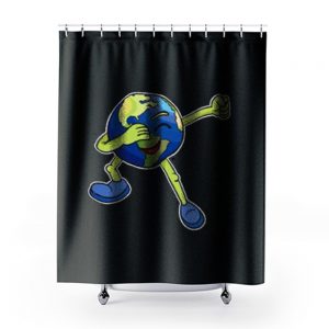 Dabbing Earth Shower Curtains