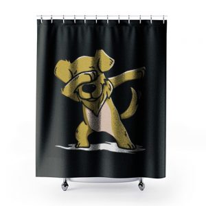 Dabbing Golden Retriever Shower Curtains