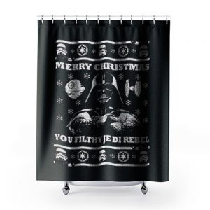 Darth Vader Merry Christmas You Filthy Jedi Rebel Shower Curtains