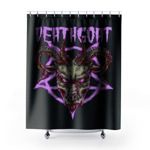 Death Goat Death Metal Band Shower Curtains