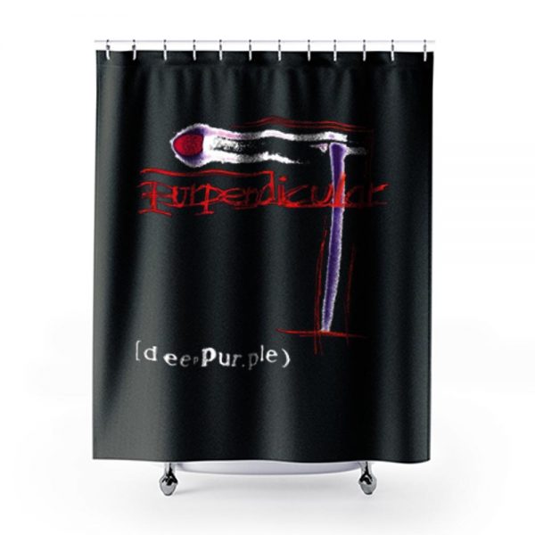 Deep Purple Purpendicular Shower Curtains