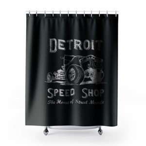Detroit Speed Shop Tubber Shower Curtains