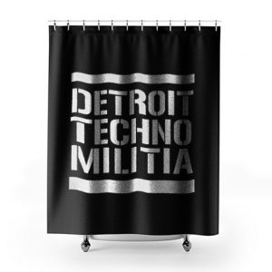 Detroit Techno Militia Shower Curtains
