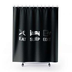 Director Eat Sleep Edit Shower Curtains