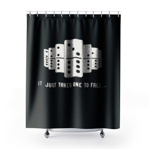 It Just Takes One To Fall Tiles Puzzler Game Shower Curtains