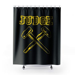 JUDGE HAMMERS BLACK HARDCORE NYC PUNK CROSSOVER THRASH Shower Curtains
