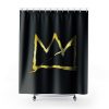 Jean Michel Basquiat Crown Abstract Shower Curtains