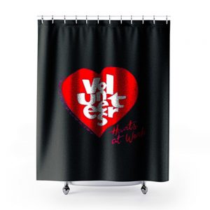 Jerzees Single Stitch Hearts At Work Shower Curtains