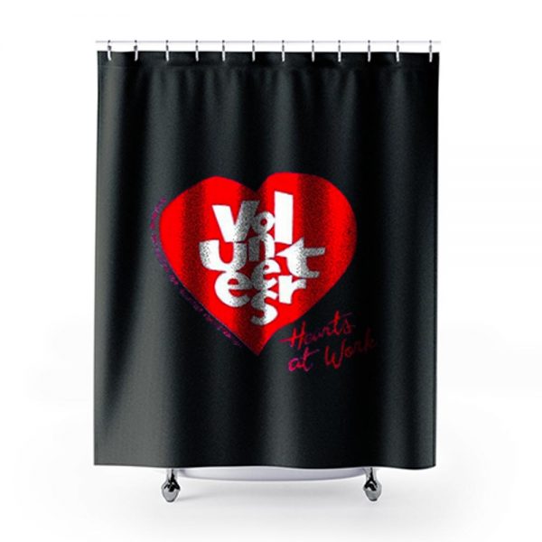 Jerzees Single Stitch Hearts At Work Shower Curtains