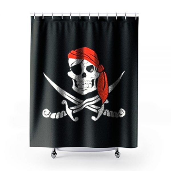 Jolly Roger Pirate Flag Shower Curtains