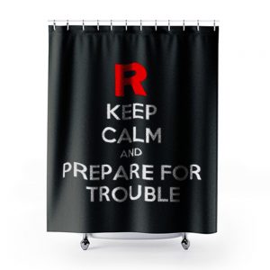 Keep Calm and Prepare For Trouble LADY FIT Pokemon Go Nintendo Shower Curtains