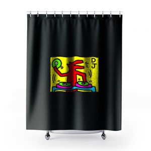 Keith Haring DJ Shower Curtains