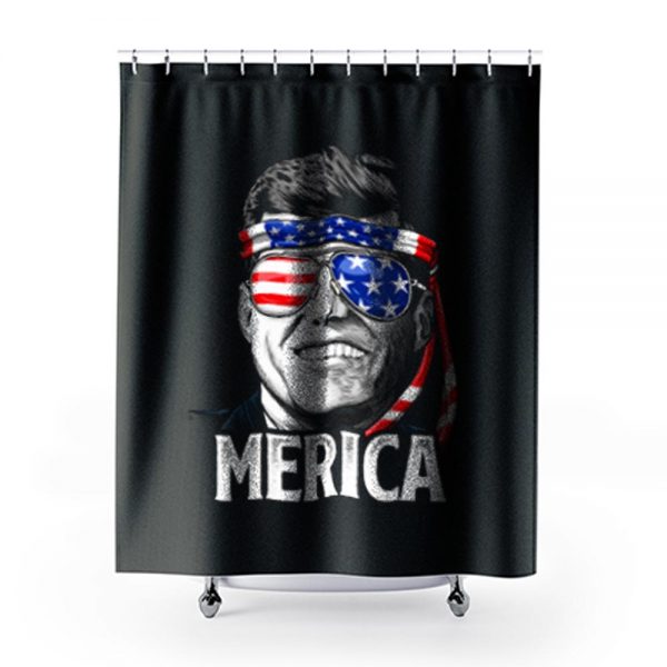 Kennedy Merica 4th of July Shower Curtains
