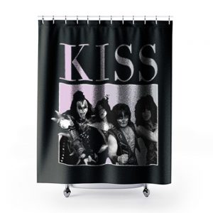 Kiss Vintage 90s Retro Shower Curtains
