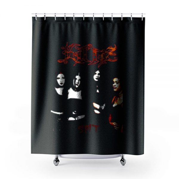 Kitie Spit Metal Shower Curtains