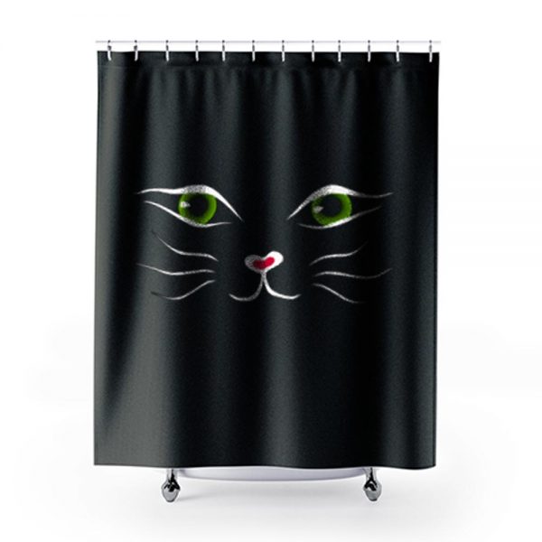Kitty Face Cat Shower Curtains