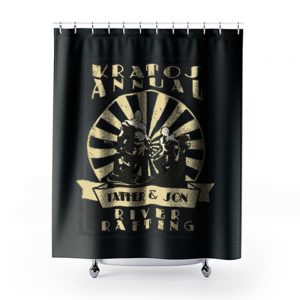 Kratos Father and Son River Rafting God Of War Shower Curtains