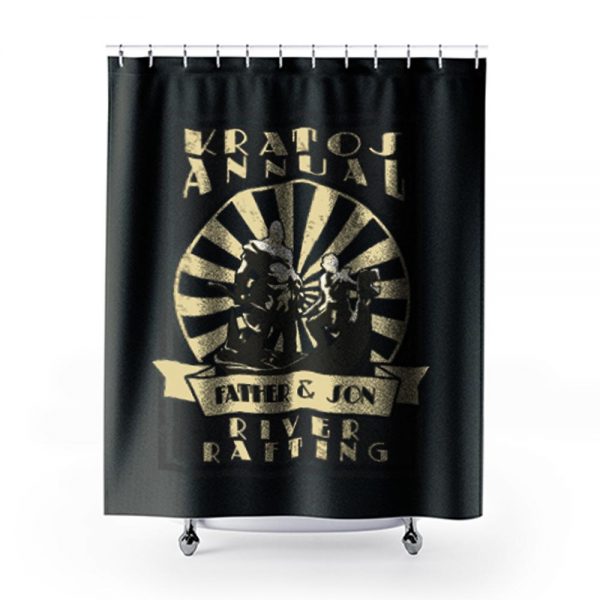 Kratos Father and Son River Rafting God Of War Shower Curtains