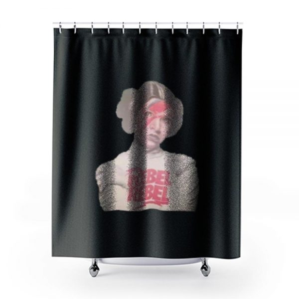 Leia Organa Rebel David Bowie Star Wars Shower Curtains