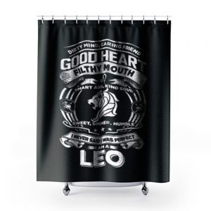 Leo Good Heart Filthy Mount Shower Curtains