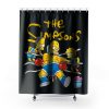 Lisa and Bart Simpsons Go Daddy Go Support For Boxing Shower Curtains
