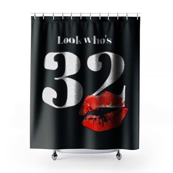 Look Whos 32 Kiss Shower Curtains