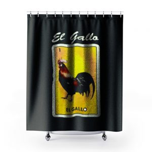 Loteria Rooster Mexico Shower Curtains