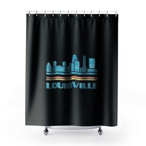 Louisville Shirt Louisville City Kentucky KY Skyline Tee Cityscape Shower Curtains