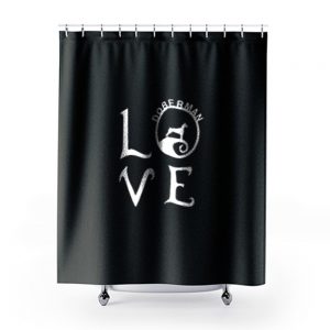 Love Doberman Shower Curtains