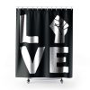 Love Raised Fist Racial Equality Shower Curtains