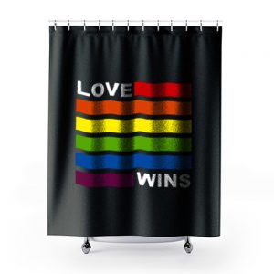 Love Wins Lgbt Gay Pride Rainbow Awesome Shower Curtains