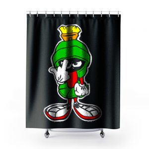 MARVIN THE MARTIAN Showing Midle Finger Shower Curtains