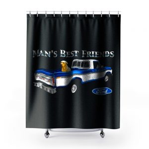 Mans Best Friend F150 Truck Ford Lab Dog Pickup Shower Curtains