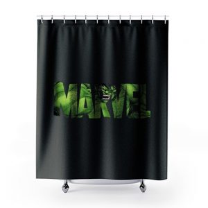 Marvel Logo Hulk Avengers Super Hero Angry Green Shower Curtains
