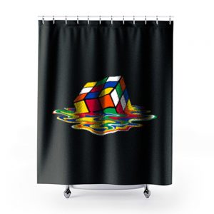 Melting Cube Shower Curtains