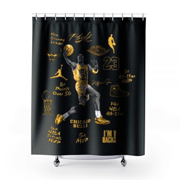 Michael Jordan Air Jordan 6 DMP Match Shower Curtains