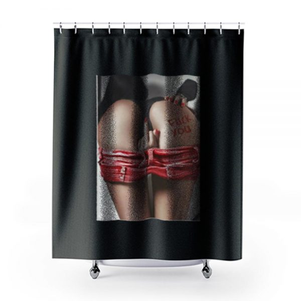 Middle Finger Bum Girl Shower Curtains