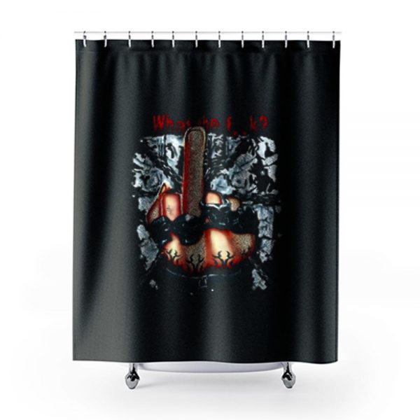 Middle Finger Shower Curtains