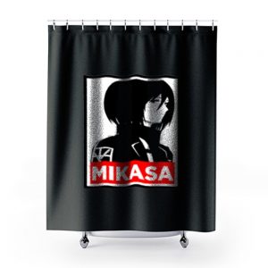 Mikasa Cover Attack On Titan Anime Shower Curtains
