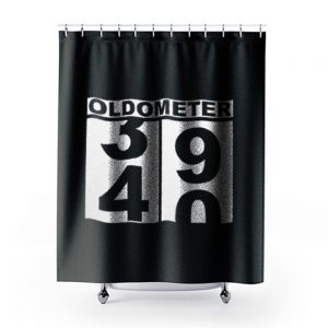 Milestone Birthday Oldometer Odometer Turning 40 Shower Curtains