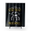 Motorcycle Old Man Shower Curtains