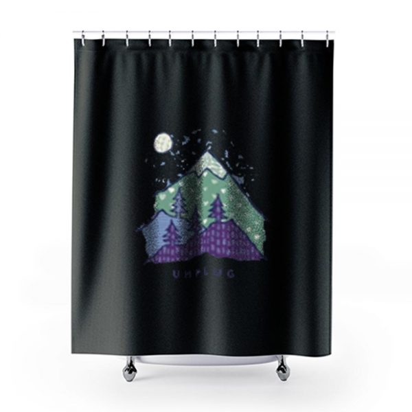 Mountain Unplug Shower Curtains