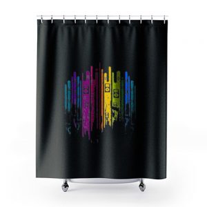 Music Note Colourful Shower Curtains