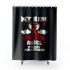 My Hero Is Now My Angel Red Ribbon Awareness Shower Curtains