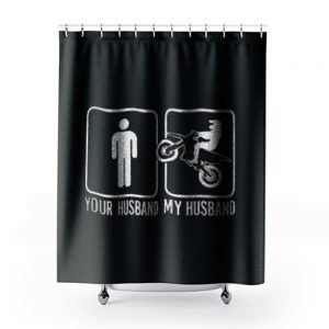 My Motocross Husband Shower Curtains
