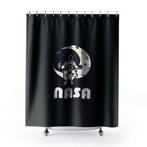 Nasa Astronaut Moon Space Shower Curtains