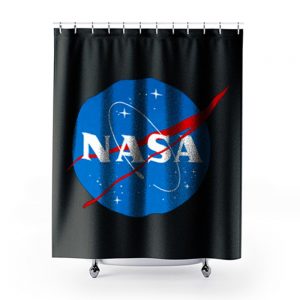 Nasa Meatball Logo Worm Shower Curtains