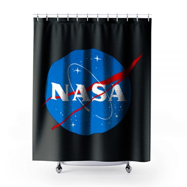 Nasa Meatball Logo Worm Shower Curtains