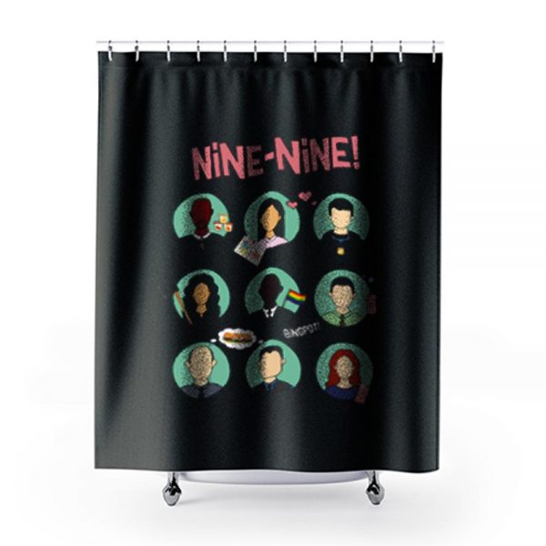 New Brooklyn Nine Nine Squad Artwork Comedy Tv Series Shower Curtains